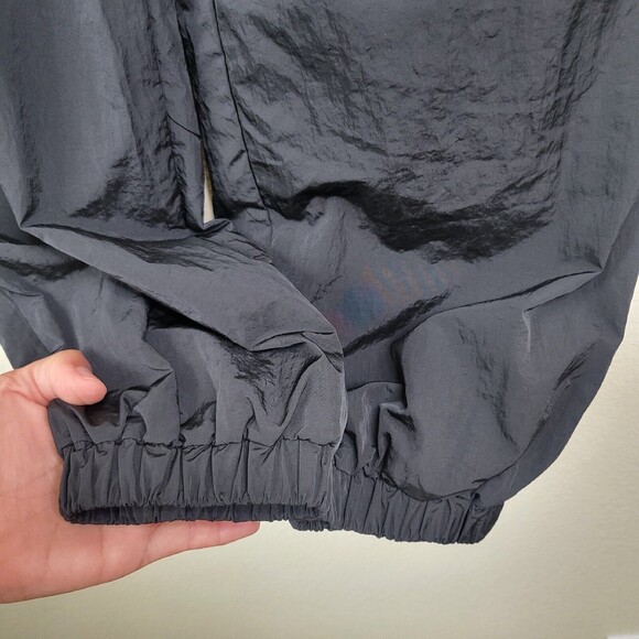 Good American Essential Nylon Track Joggers Pants BLACK Women's Size 1 Small - Picture 4 of 10